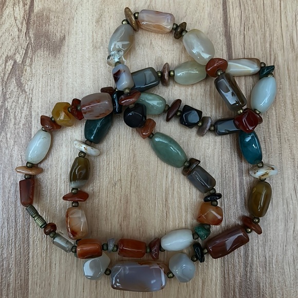 Agate gemstone necklace - Picture 2 of 8